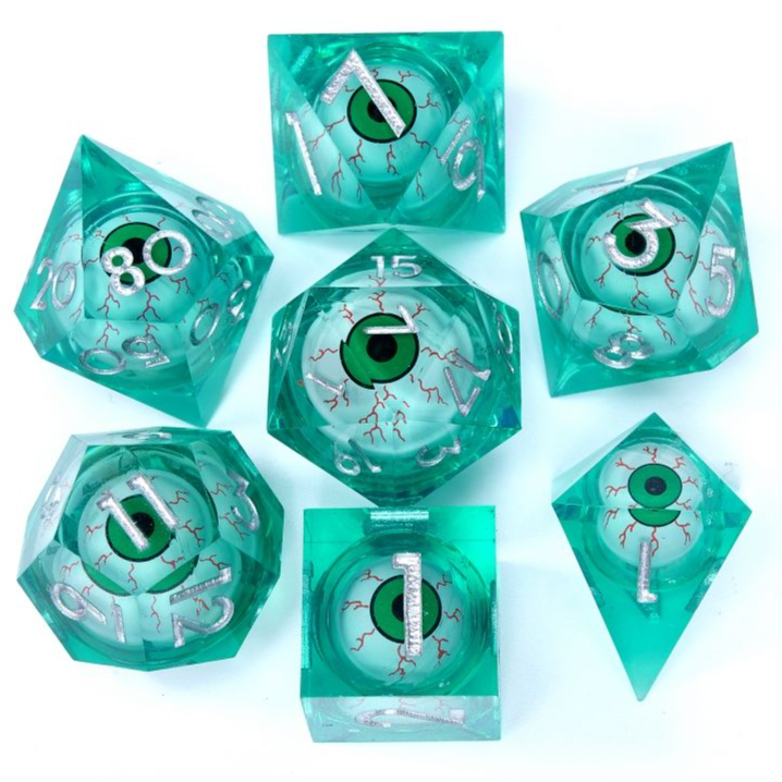 DND RPG Dice Set Resin Dice for Role-Playing Games Polyhedral Dice Dungeons & Dragons