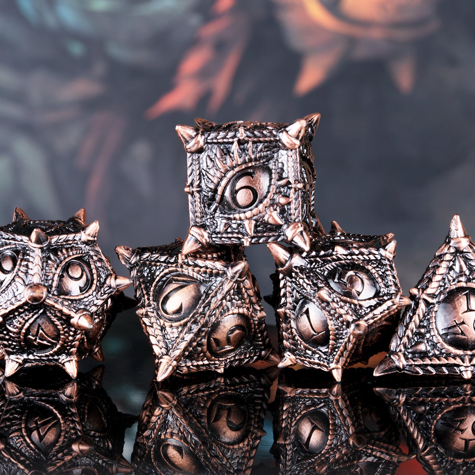 Surpass Metal DND Dice Set Polyhedral Dragon's Eye Dice For Dungeons & Dragons Roleplaying Games Pathfinder