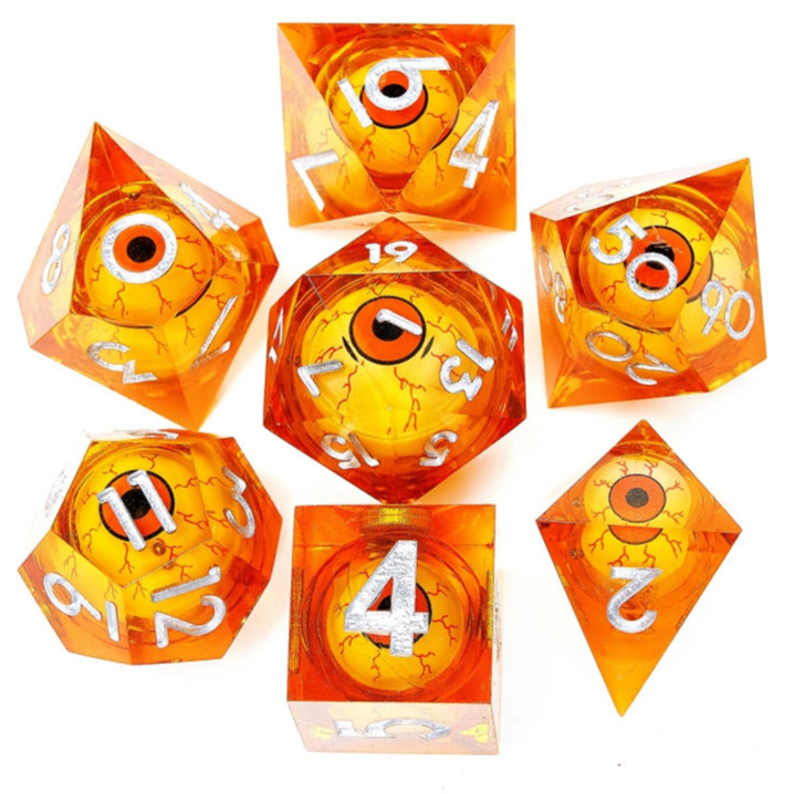 DND RPG Dice Set Resin Dice for Role-Playing Games Polyhedral Dice Dungeons & Dragons