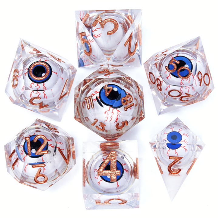 DND RPG Dice Set Resin Dice for Role-Playing Games Polyhedral Dice Dungeons & Dragons