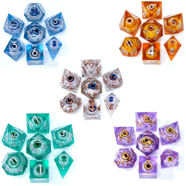 DND RPG Dice Set Resin Dice for Role-Playing Games Polyhedral Dice Dungeons & Dragons