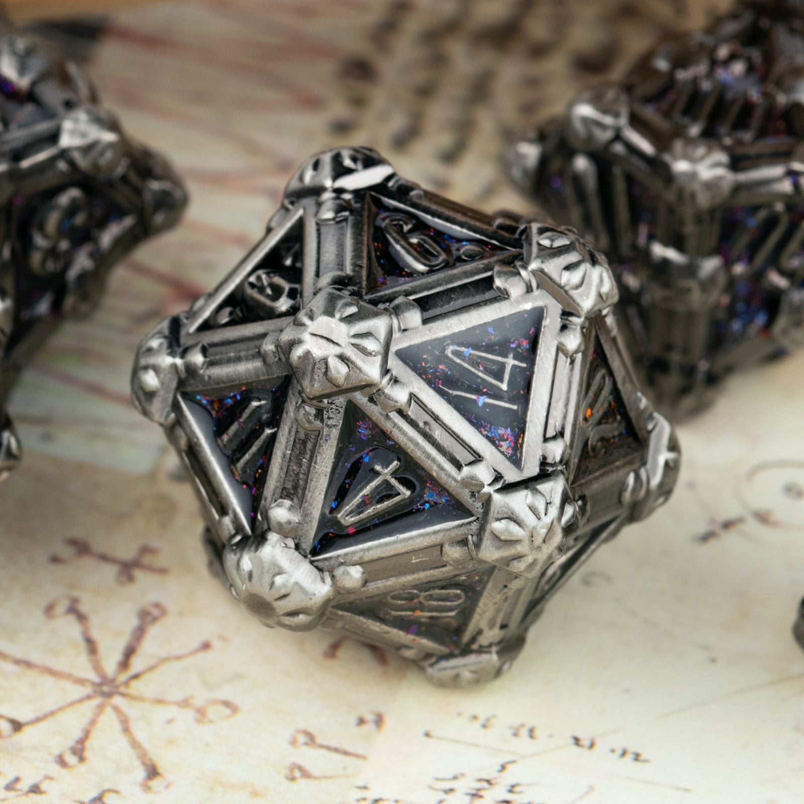 Surpass DND dice Set Metal dice Role Playing Metal Polyhedral Dice Dungeons and Dragons Dice