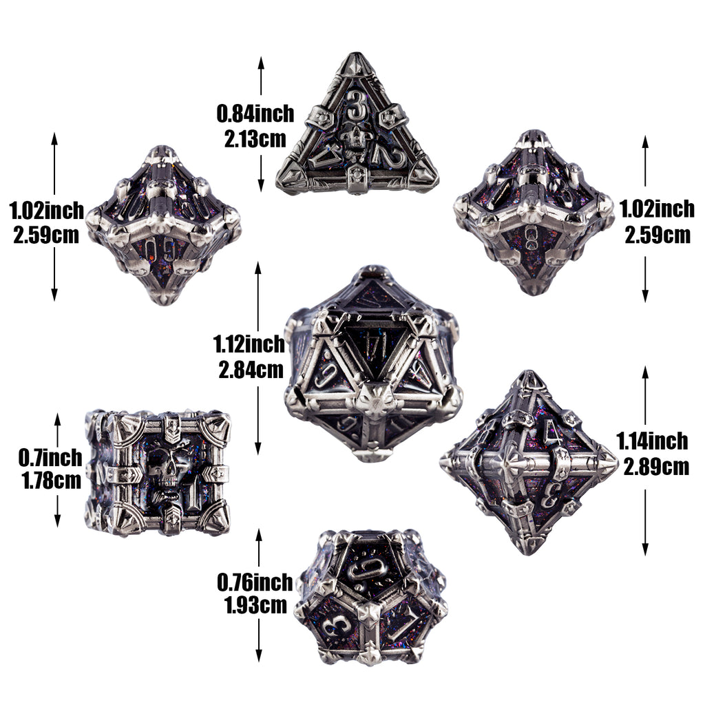 Surpass DND dice Set Metal dice Role Playing Metal Polyhedral Dice Dungeons and Dragons Dice